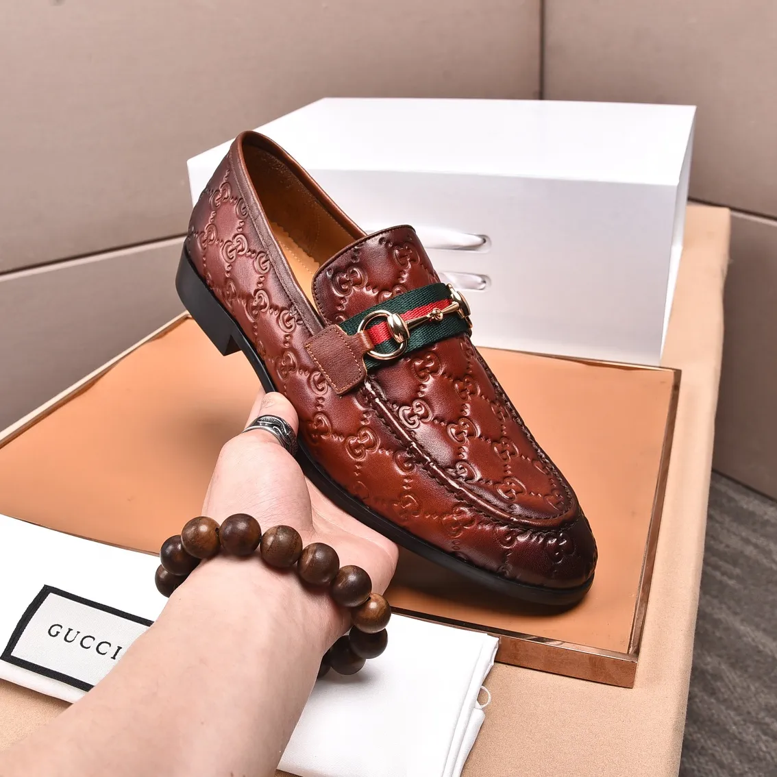 Men's shoes💰540📛📛Original (water-dyed cowhide) Gucci GUCCI official website formal shoes🌀 Italian🇮🇹imported cowhide➕top imported water-dyed cowhide lining💋Finely handmade original bottom, the real thing looks better when photographed in person Standard size 38-44